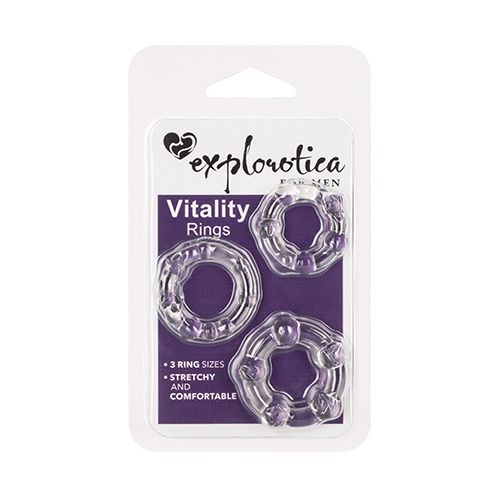 Vitality Rings Clear 3pk Clear